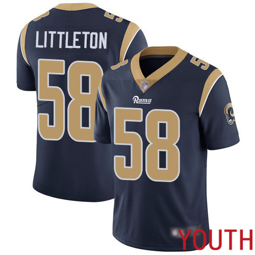 Los Angeles Rams Limited Navy Blue Youth Cory Littleton Home Jersey NFL Football #58 Vapor Untouchable->youth nfl jersey->Youth Jersey